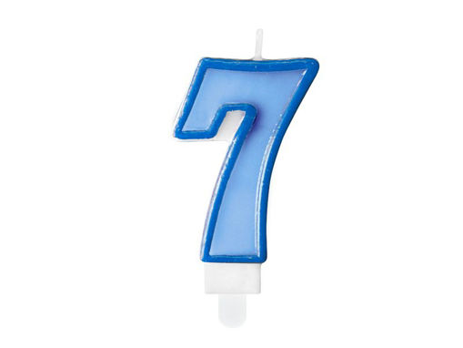 Picture of BIRTHDAY CANDLE BLUE NUMBER 7